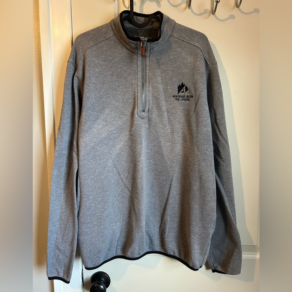 Arapahoe Basin Gray Half-Zip Sweater - size M